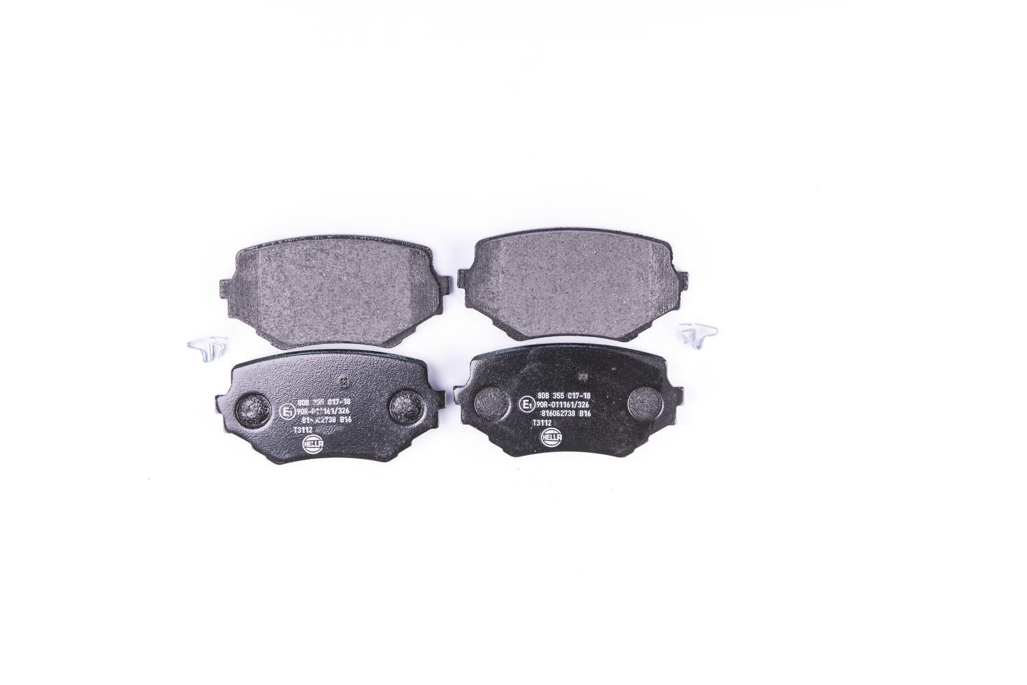 HELLA 8DB 355 017-181 Brake pad set - with acoustic wear warning - T3112 - for e.g. SUZUKI