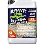 Pro-Kleen Resin Driveway Cleaner 5L Simply Spray and Walk Away Free From Acid and Bleach Concentrated Mix 5:1 Covers 240sq Metres, Prevents Algae, Mould and Dirt, Pet and Child Safe Once Dry