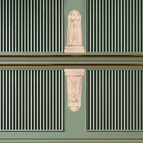 Mini columnas talladas de madera para decoración de muebles de salón 6
