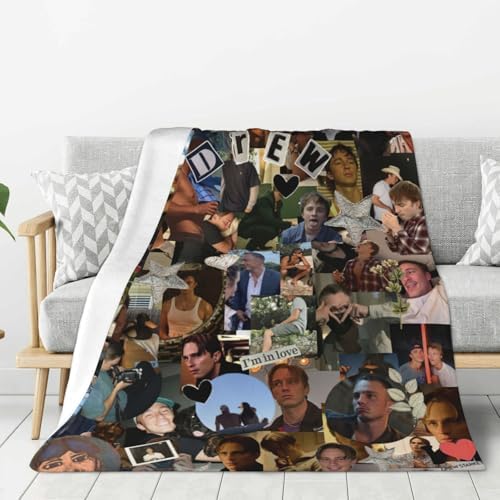 Flannel Blanket Drew Star Starkey Nap Blanket Air Conditioning Blankets Couch Bed Office Blankets Soft and Cozy 40"X30"