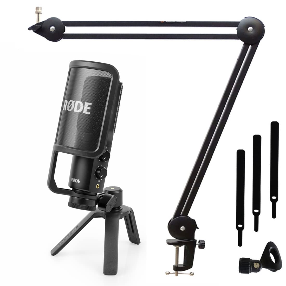 Rode NT-USB+ USB-Kondensatormikrofon + keepdrum MS138 Gelenkarm