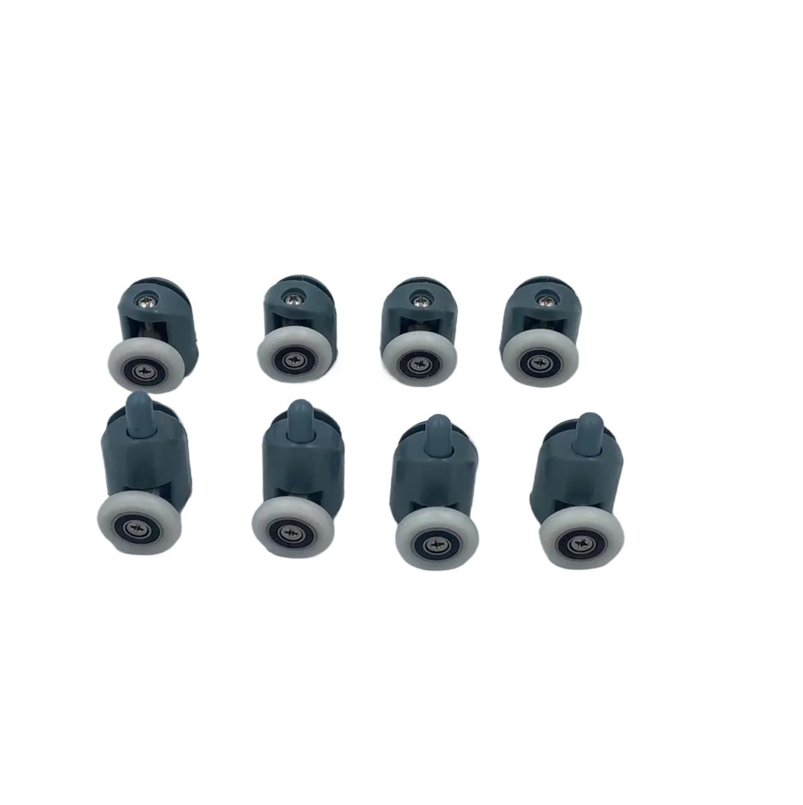 Rodillos para puertas de ducha Juego De 4 A 8 Poleas For Cabinas Ducha, Rodillos, Guías, Ruedas Y 20, 22, 23, 25 27 Mm Diámetro(4 upper 4pcs lower,25MM_6MM)