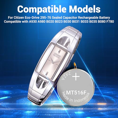 Batería compatible para Citizen Eco-Drive 295-7600 miniatura 2