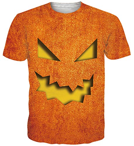 Alisister Camiseta Halloween Hombre Mujer Funny 3d Print Manga Corta Tshirts Casual Party Tees Shirts M