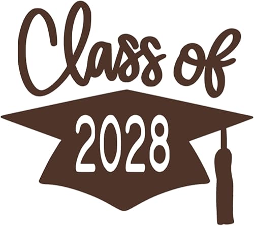 Vista 10 de Class of 2028 Graduation Cap Vinyl Decal, Graduation T Shirt Transfer, DIY Graduate Shirt Patch, Tshirt Sticker, HTV Vinyl Applique, Pick Size Old