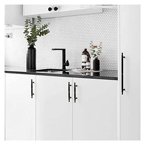 Pomos de armario selectos de latón macizo negro estilo barra 8