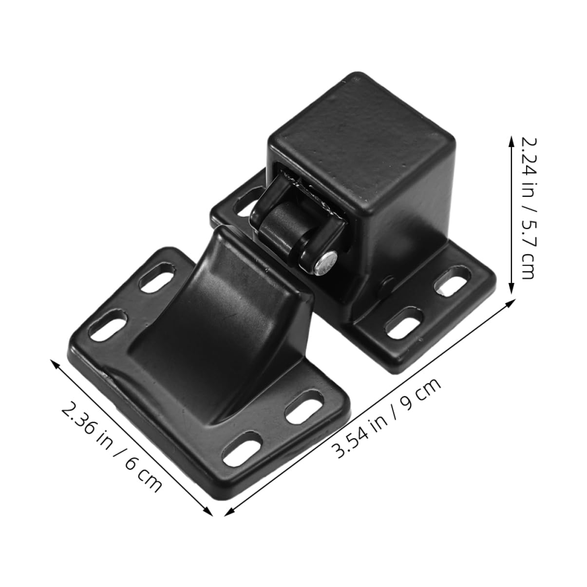 Happyyami 2 Pestillos de Presión para Puerta de Granero, Cerradura de Aleación de Aluminio Negro, Diseño de Cierre Seguro para Muebles y 2 Piezas