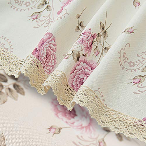 Yeession Floral Print Polyester 70 Inch Round Tablecloth Stain Resistant And Waterproof Wine Tablecloth For Kitchen Dining Indoor Outdoor Buffet Tabletop Decoration (Beige) #TOP3