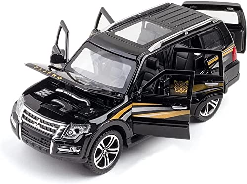 Image of Metal Pull Back Diecast Car Suv 1:32 Prajero Pull Back Car Model With Sound Light Boys Gifts Toys For Kids?Pack Of 1?, Multicolor