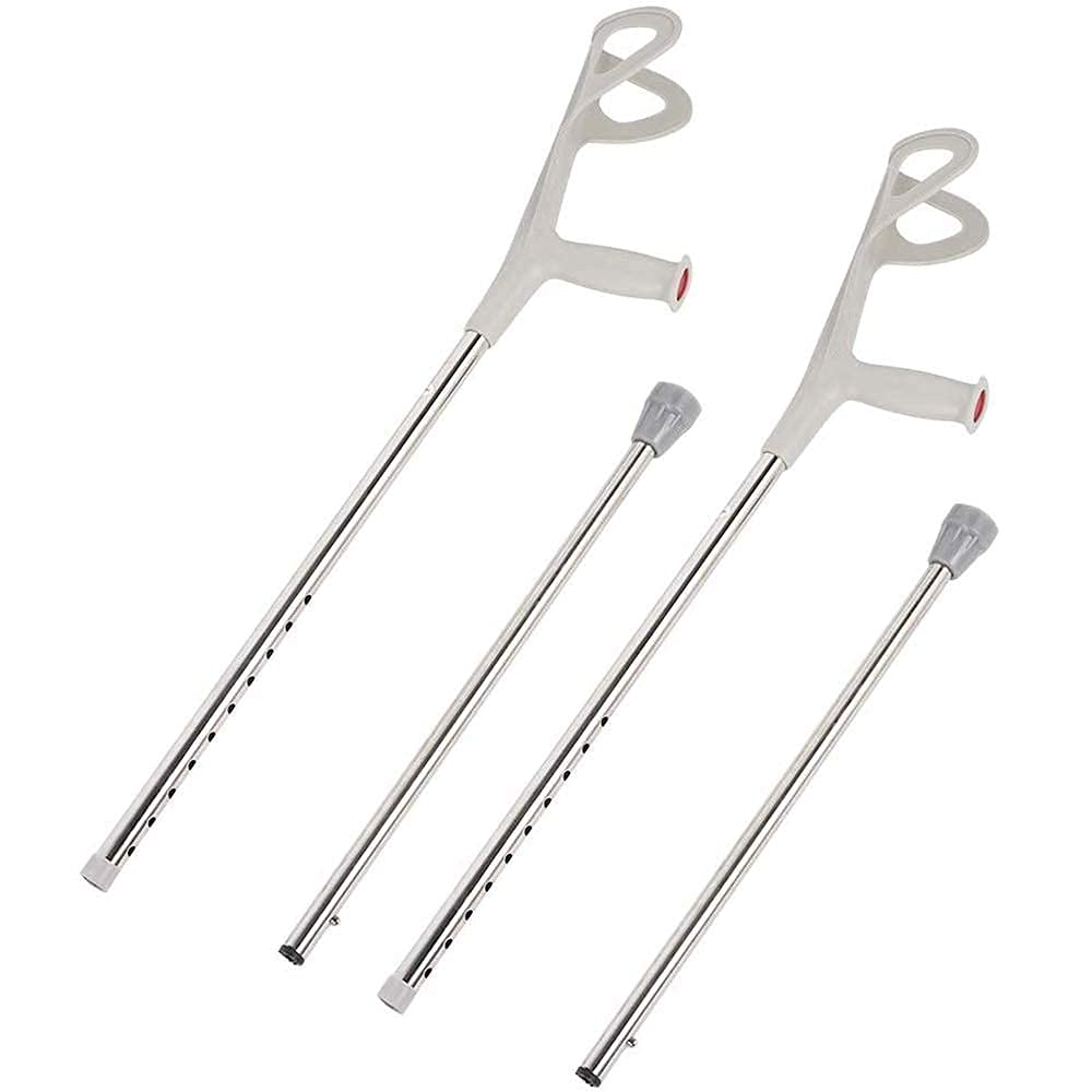 Muletas Seguridad Axila Bastón para la rehabilitación del Paciente Anciano Muleta Codo Plegable, Aleación de Aluminio, Codo, Antebrazo Muleta Codo Plegable Asistencia Ultraligera Altura Ajustable, 1