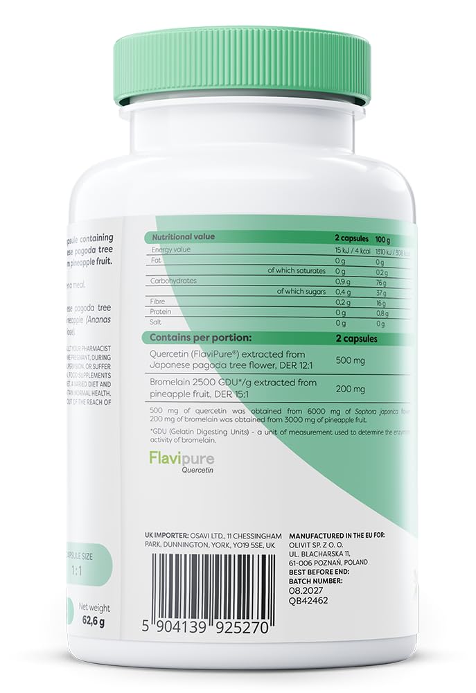 Osavi Quercetin with Bromelain - 120 vegan caps