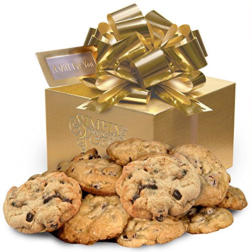 Simply Scrumptous Low Fat Chocolate Chunk Cookies Gold Gift Box