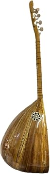 Short Neck Baglama American Walnut Wood with Jack Professional Turkish Saz Instrument for Folk Music, One Size