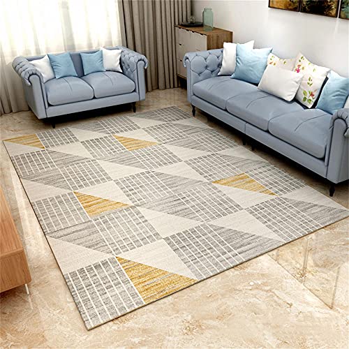 Tapis triangle geometrique gris jaune securite sol bebe