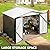 AirWire 6x8 FT Outdoor Storage Shed, Garden Shed with Updated Frame Structure and Lockable Doors, Metal Tool Sheds for Backyard Garden Patio Lawn, White