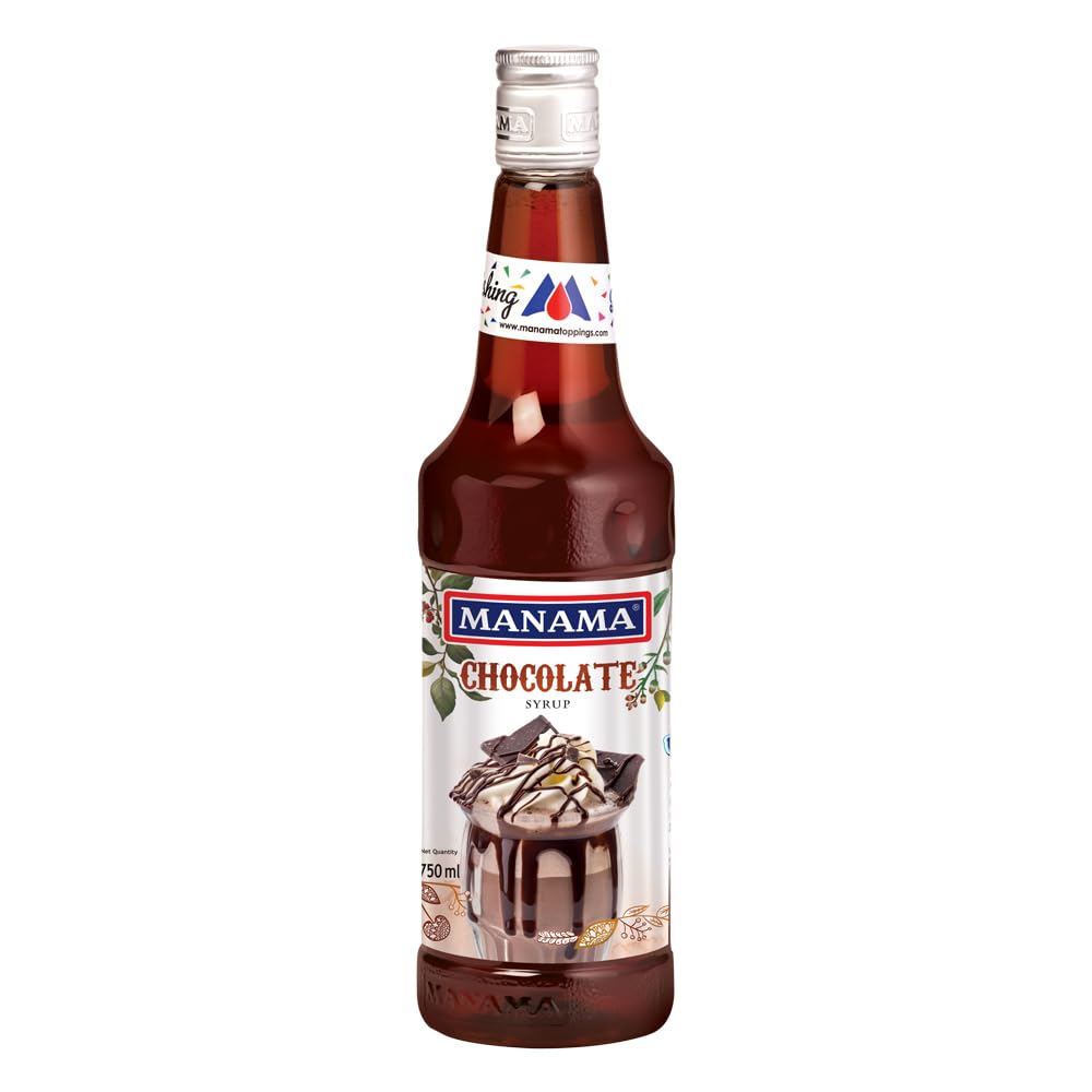 Manama Chocolate Syrup | Mixer for Mocktails, Cocktails, Drinks, Juices, Beverages | Non Alcoholic Mix 750ML Bottle-image-16