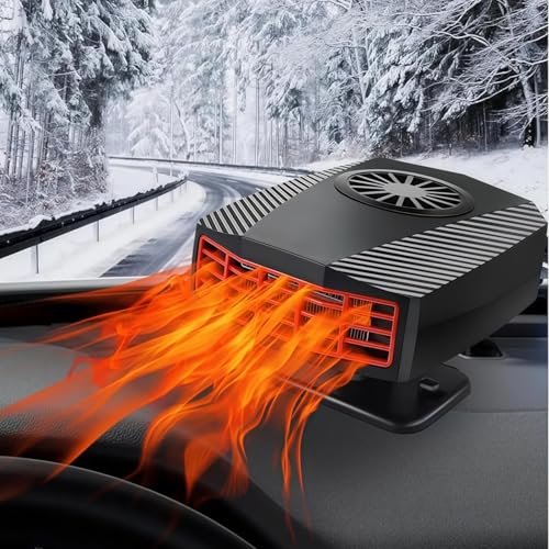 Image of Car Heater,12V 150W Portable Car Heater, 2-in-1 Heating & Cooling Fan with Cigarette Lighter Plug, 360 Rotation Base Windshield Defogger Defroster for All Cars.
