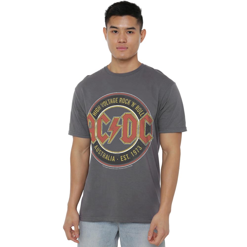 ACDC Est. '73 Unisex T Shirt, Charcoal, XXXX-Large