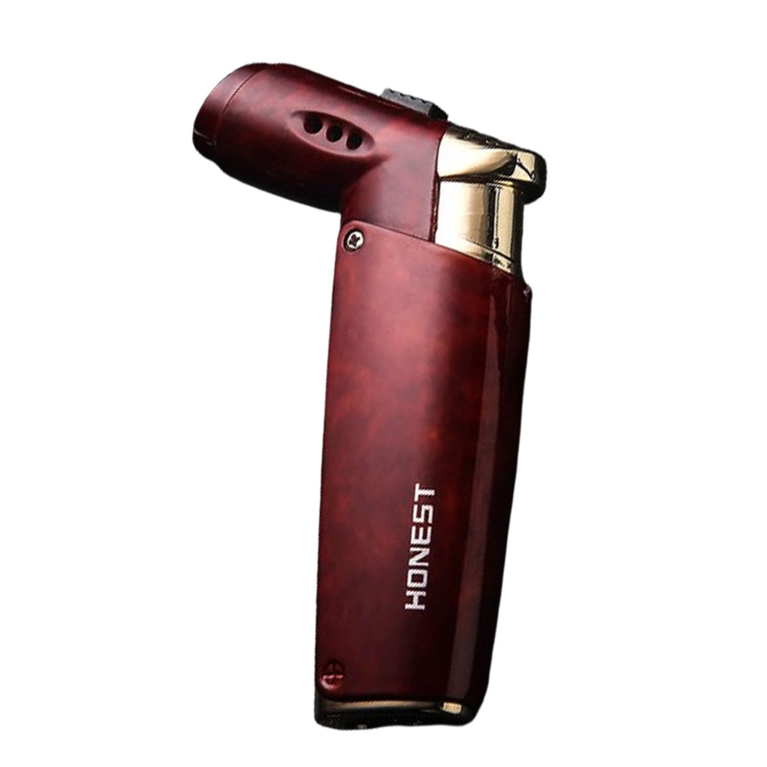 Mini Briquet Torche Double Mode Flamme Ajustable Flamme Jet et Flamme Douce Briquet Butane Portable et Rechargeable pour Bougie D'Intérieur et D'Extérieur (sans Gaz)