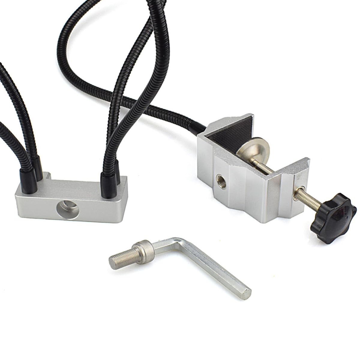 LED Lupen Tischlampe mit 360° Flexiblem Gelenk Dimmbare 11 Stufen LED Beleuchtung Klemmbare Schweiß und Reparaturlampe für Elektronik Basteln und Schmuck
