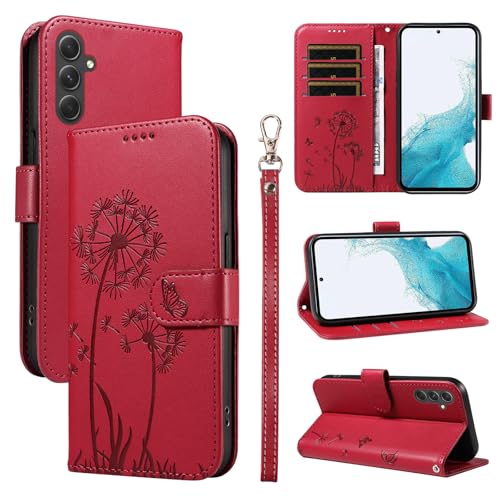 Bravoday Handyhülle für Samsung Galaxy A54 5G Hülle, Premium PU Lederhülle Klappbar Tasche Klapphülle mit Magnet Kartenf...