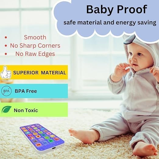 Image of Kids Phone - Rechargeable Toy for Kids with 24 Learning Modes | Talking Dummy Mobile for Boys & Girls Age 2-12 | Educational Mobile Phone Toy with, Music & Games Phone I Phone