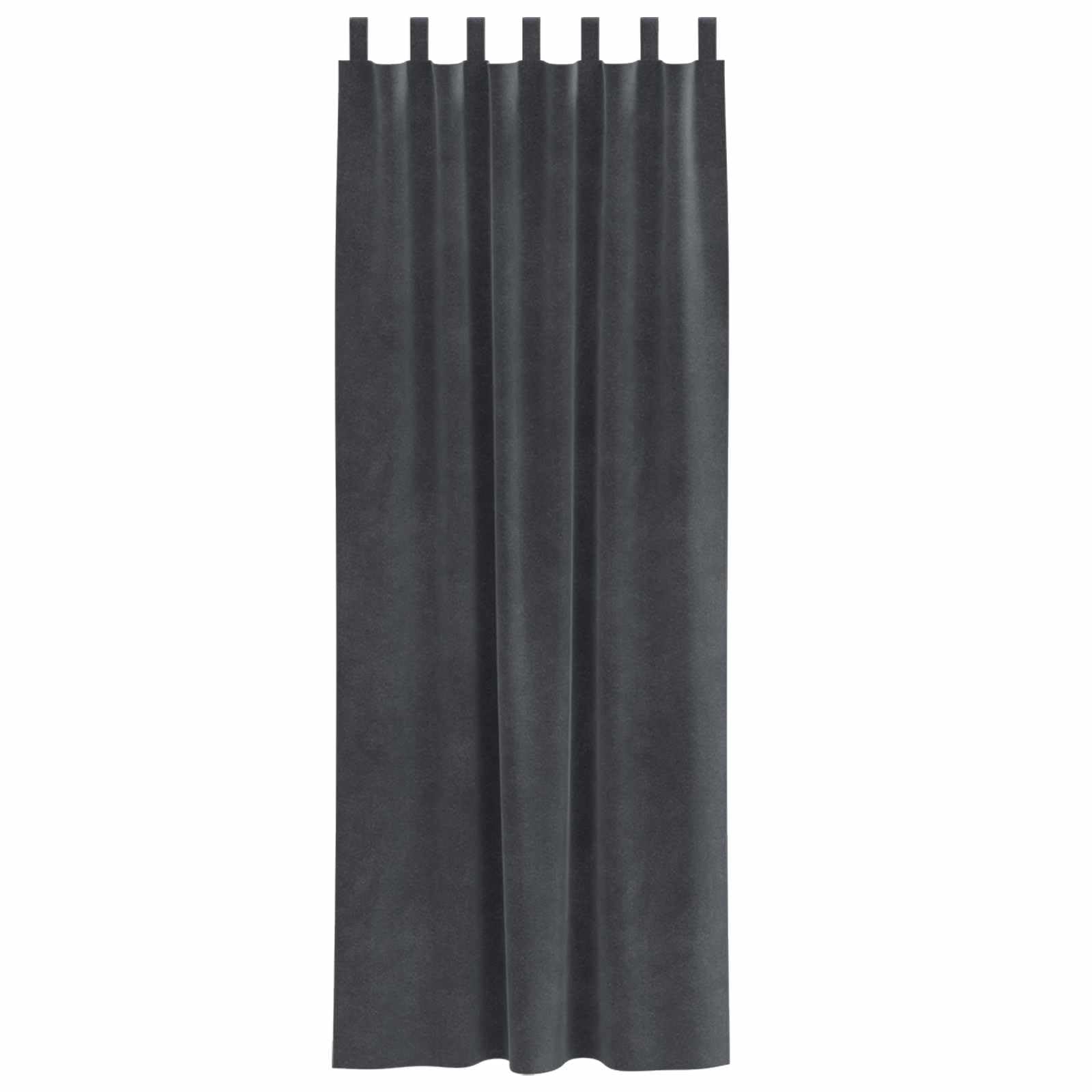 Verdunkelungsvorhänge 2er Set Hellgrau Samt 140 x 245 cm, mit Schlaufen für Gardinenstange Schiene, Blickschutz und Sonnenschutz für Schlafzimmer und Wohnzimmer