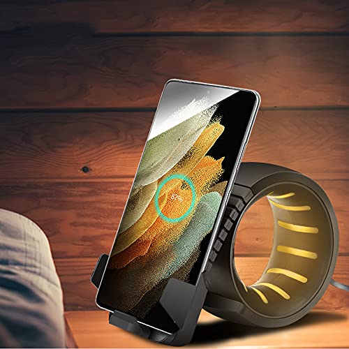 LED Desk Lamp with Wireless Charger, Dimmable Table Lamp with 3 Level Brightness, Cute Beside Lamp , Night Light for Living Room, College Dorm, Office