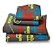 Queen Transportation Print Sheet Set for Kids Bedding - Double Brushed Ultra Microfiber Luxury Bedding Set