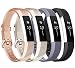 Produktbild Tobfit für Fitbit Alta HR Armband, Verstellbare Ersatz Weich Sport Armband für Fitbit Alta HR und Fitbit Alta (4-Pack Champagner Gold+Schwarz+Rose Gold+Grau, S)