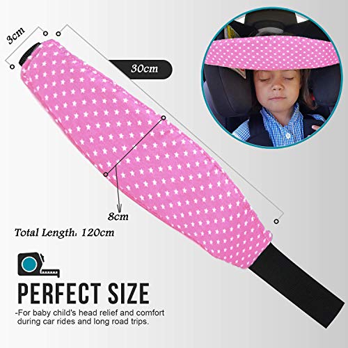 2 Pcs Baby Car Seat Neck Relief And Head Support,Silence Shopping Car Seat Head Band Strap Headrest,Stroller Car Seat Sleeping Head Support For Toddler Child Children Kids Infant (Unicorn) #TOP4