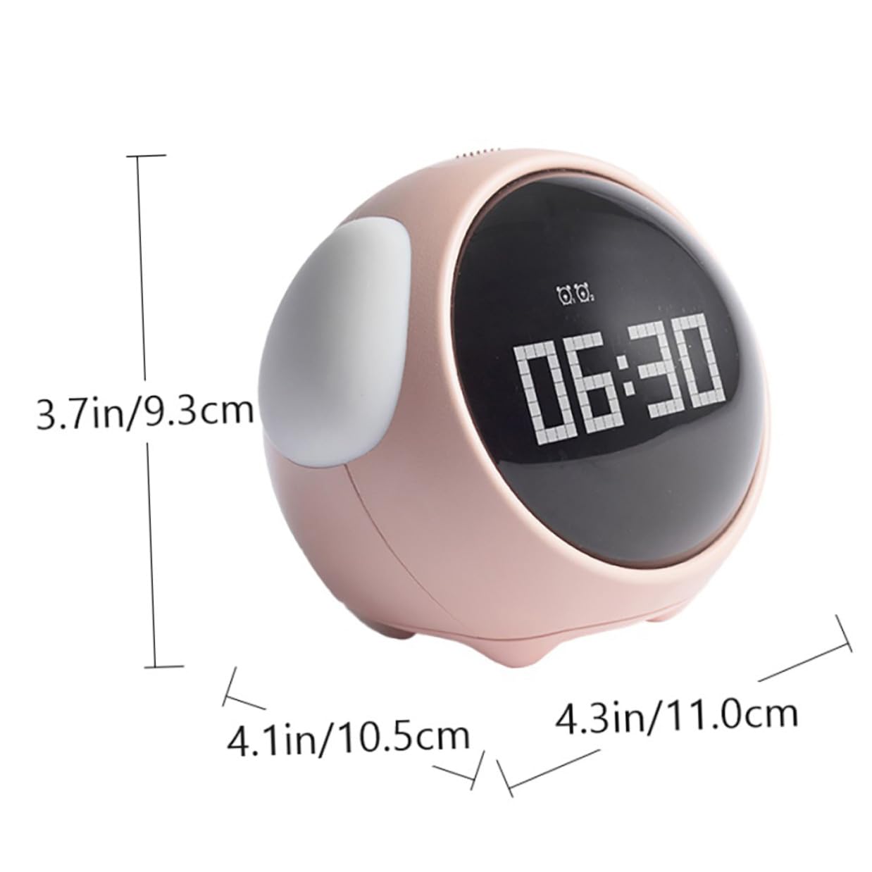 Reloj Despertador Digital Infantil LED con Alarma Luminosa y Control por Voz Reloj Inteligente Recargable para Luz Nocturna Nocturna Rosa para Habitación