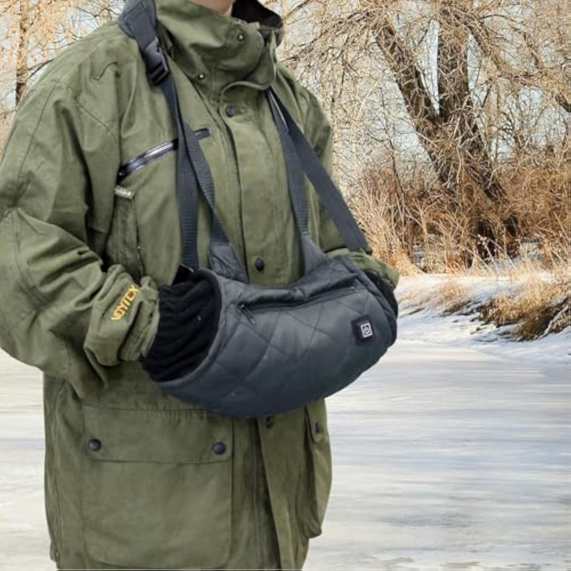 Waterproof Hand Warming Pouch with Adjustable Belt