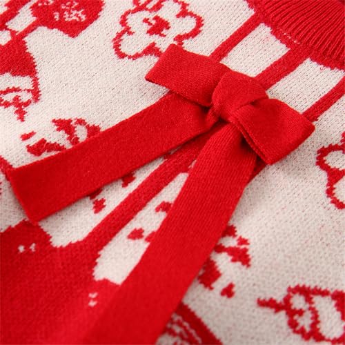 Image of Mud Kingdom Cute Little Girls Ribbed Knit Cardigan Skirt Set School Style