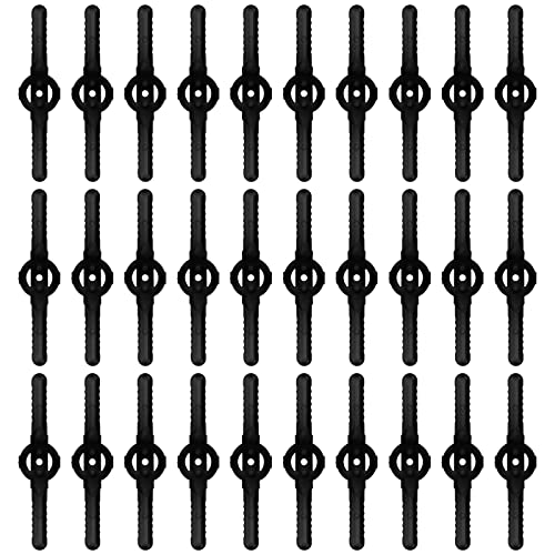 Chstarina 30 Pièces Lames de Rechange en Plastique, Lames pour Coupe Bordure, Lame Tondeuse, Lames de Rechange Compatible pour Coupe Bordure sans Fil