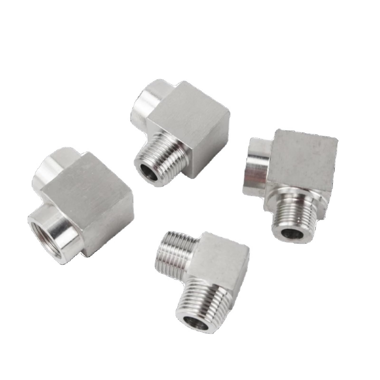 Raccord de tuyau haute pression 1/8", 1/4", 3/8", 1/2", 3/4", 1 BSPT NPT femelle/mâle, coude à 90 degrés, raccord en acier inoxydable 304 for eau et gaz(Female To Female,BSP,1/4")