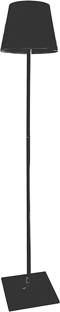 Elipta Modern Rechargeable Battery Outdoor Floor Lamp - 1.5m Tall - LED - Black - No Wires