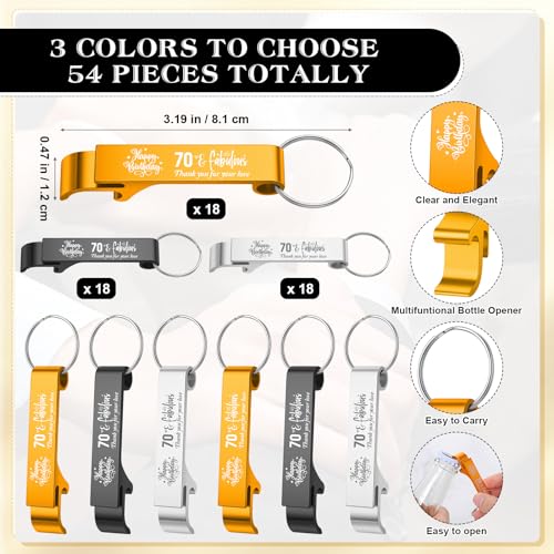 Dandat SES-DANDAT-455 54 Sets Birthday Party Favors Birthday Beer Opener Keychain thumb #1