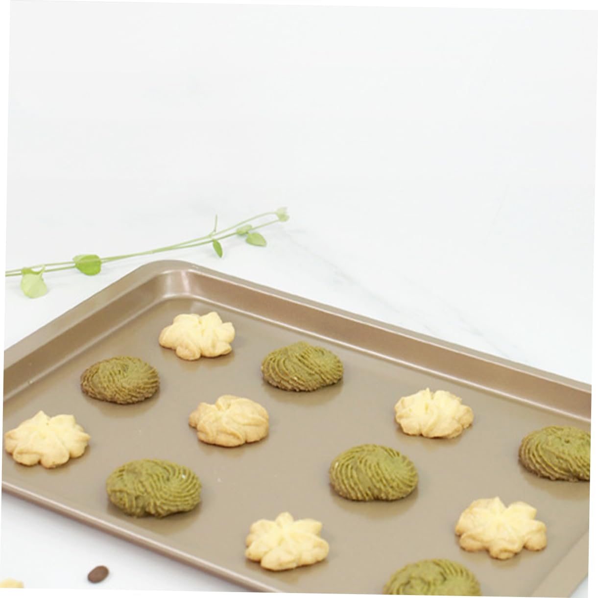 OKUMEYR Carbon Steel Nonstick Baking Pan Rectangular Bakeware for Cakes Cookies Desserts Release Design for Home Baking