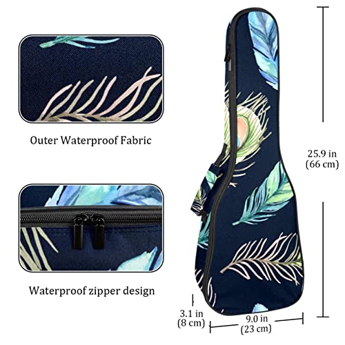 Housse pour ukulélé avec motif plumes de paon de 10 mm d’épaisseur et rembourrage en éponge de 53,3 cm avec sangles… - Les Beatles, Paul McCartney, John Lennon, RIngo Starr, George Harrison Housse pour ukulélé avec motif plumes de paon de 10 mm d'épaisseur et rembourrage en éponge de 53,3 cm avec sangles… – Image 5
