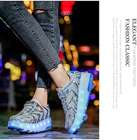 Scarpe Con Ruote Bambina Scarpe A Rulli LED Ricaricabili USB Con Ruote - Scarpe Sportive Scarpe Con Rotelle Retrattili