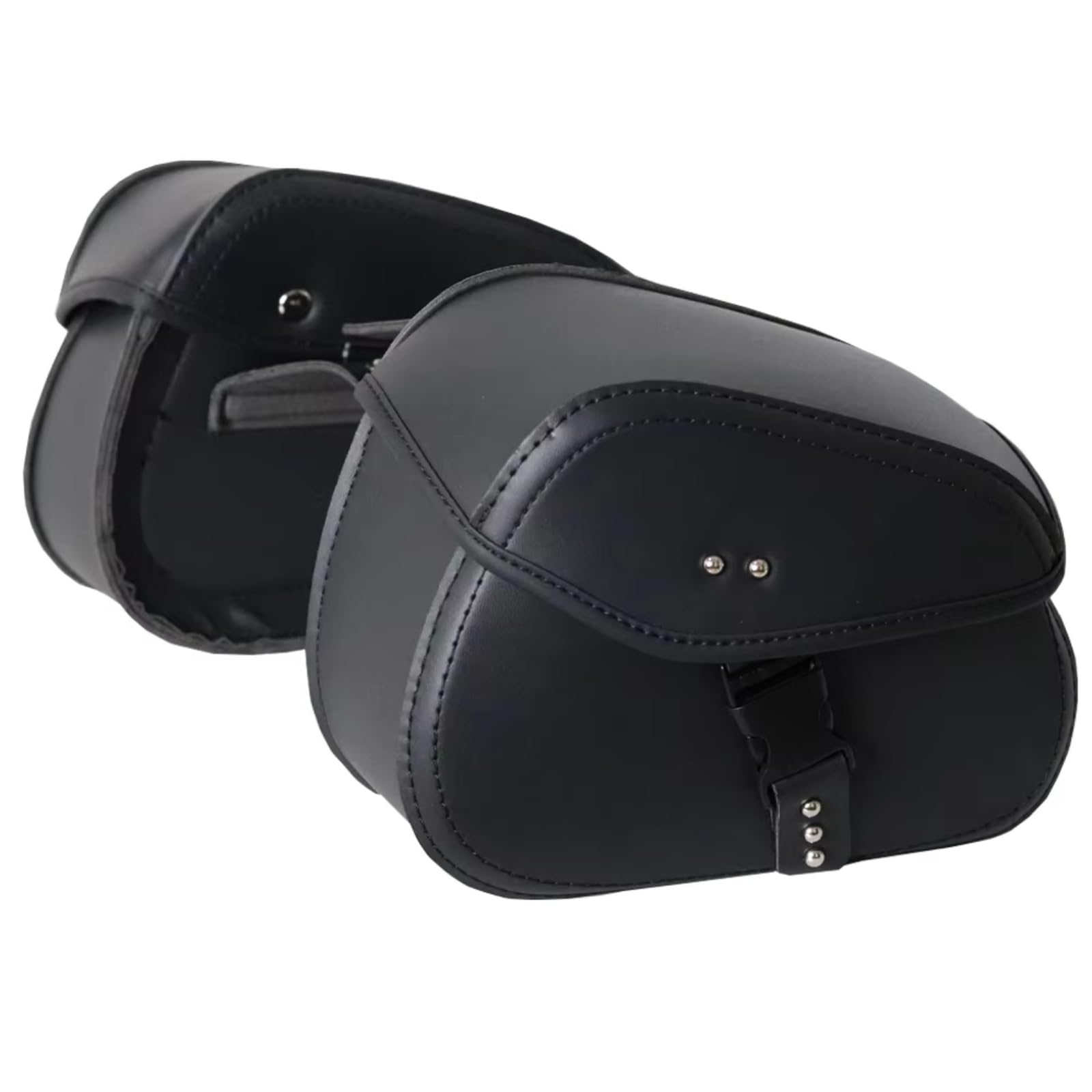 Compatibile Con 1 Set Borse Laterali Per Moto In PU Borse Porta Attrezzi Borse Portaoggetti Nere Parti Accessori Ricambio Sacche Moto