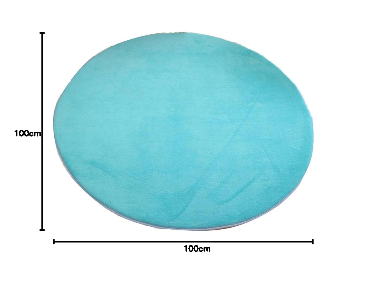 100 cm morbido peluche bambini tenda tappeto tappeto tappeto cuscino camera da letto – rotondo blu, come descritto