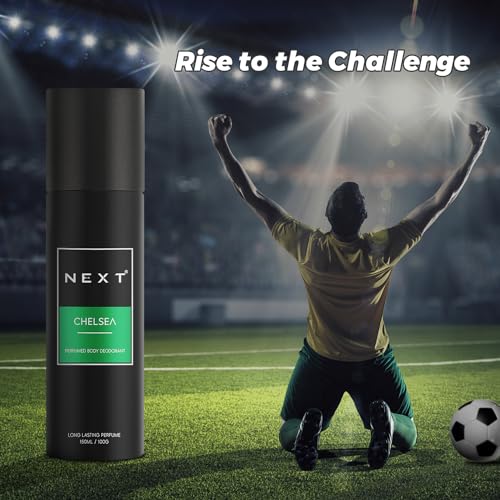 Image of Next Care Chelsea Daily Use Deodorant for Men | Perfumed Body Spray | Long Lasting Deo,150ml | Fragrances of Smokey Aroma, Vanilla & Oudh