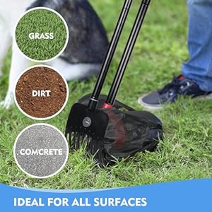 Pooper Scooper Swivel Bin  Rake for Large Medium Small Dogs Nonbreakable Dog Poop Scooper with 20 Waste Bags Easy to Clean Pet Waste Use for Yard Grass Dirt or Gravel  Pet Supplies  Cucciolini Doodles Pooper scooper swivel bin  rake for large medium small dogs non breakable dog poop scooper with 20 waste bags easy to clean pet waste use for yard grass dirt or gravel  pet supplies   cucciolini doodles