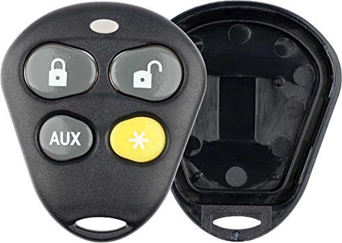KeylessOption Keyless Entry Remote Control Starter Car Key Fob Case Shell Outer Cover Button Pads for Viper Automate Alarms