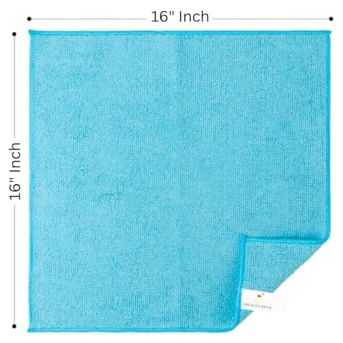 Image of Showstopper Microfiber Cleaning Cloth,11 Pack Cleaning Rag,Cleaning Towels 250GSM (11 Colors, 40cm X 40cm)