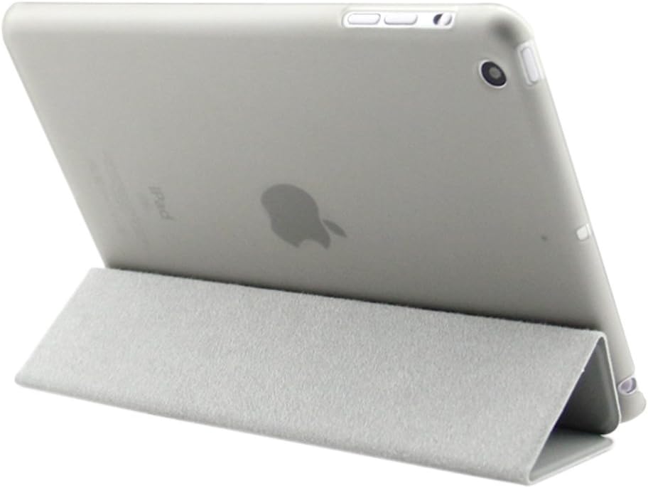 BESDATA Ultra Thin Magnetic Smart Cover [Wake/Sleep Function]& Translucent Back Case for Apple 1st Gen Generation iPad Mini + Screen Protector + Cleaning Cloth + Stylus (Grey)