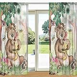 Las cortinas de excelente diseño de impresión ofrecen belleza a tus habitaciones y permiten filtrar la luz. El bolsillo de la barra en las cortinas te permite instalar y reemplazar con facilidad.