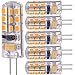 Produktbild G4 LED Lampen Glühbirnen Warmweiß 4W ersetzt 40W Halogenlampen,350 Lumen 3000K LED G4 Leuchtmittel Warmweiss Birne 12V AC/DC Nicht Dimmbar/6er Pack
